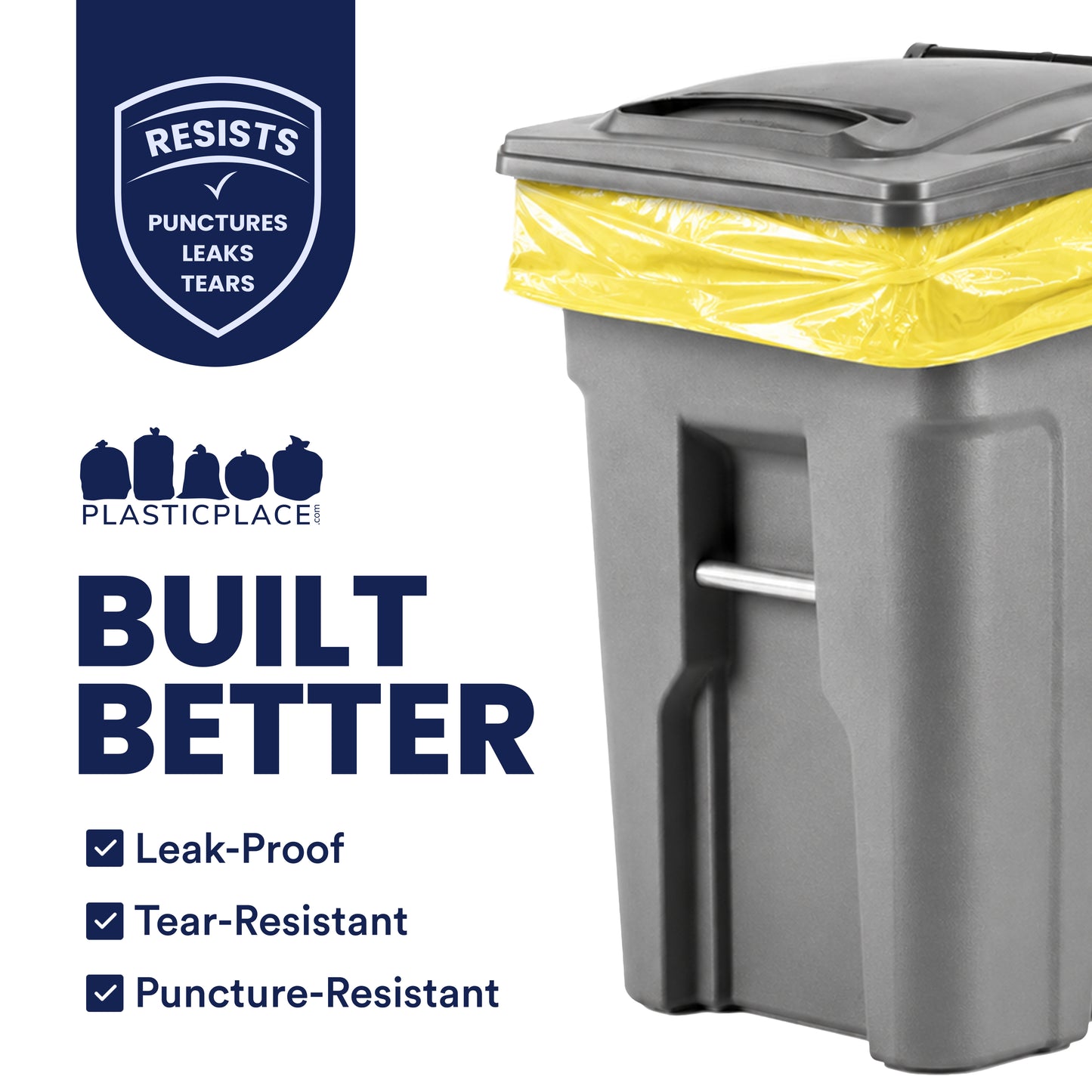 64 Gallon Toter® Compatible Trash Bags - 1.5 Mil - 50/Case