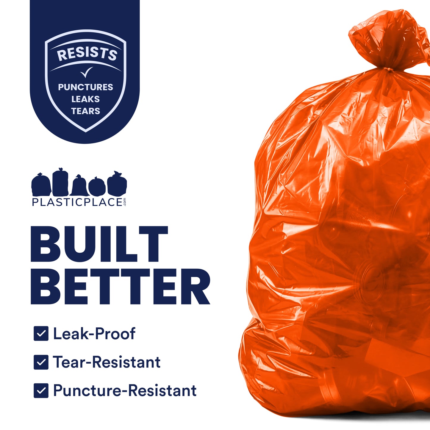 55-60 Gallon Trash Bags - 1.2 Mil - 50/Case