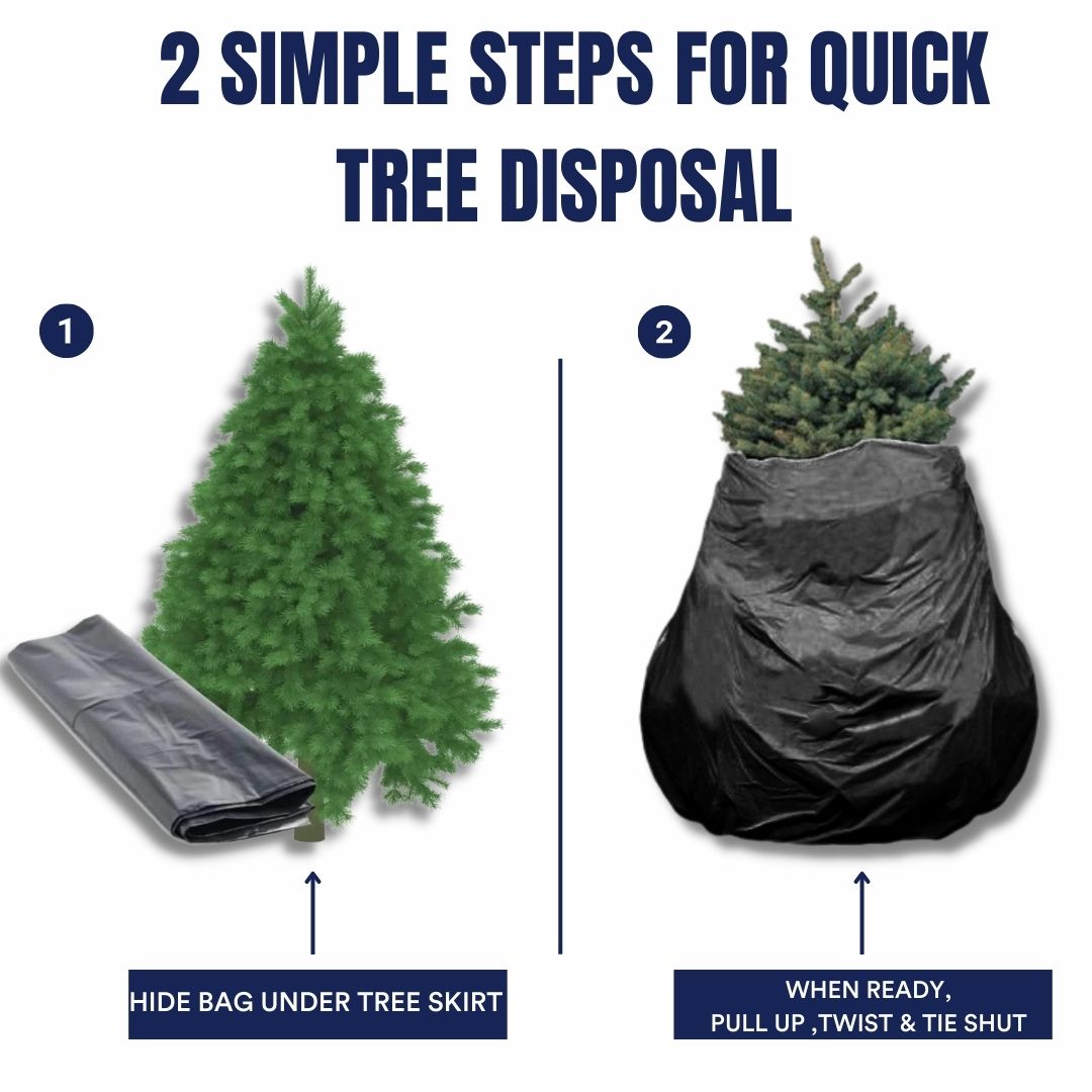 Christmas Tree Disposal and Storage Bag - Fits Trees Up To 7' Tall