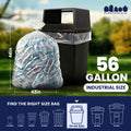 56 Gallon Glutton Trash Bags - 1.5 Mil - 50/Case