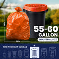 55-60 Gallon Trash Bags - 1.2 Mil - 50/Case