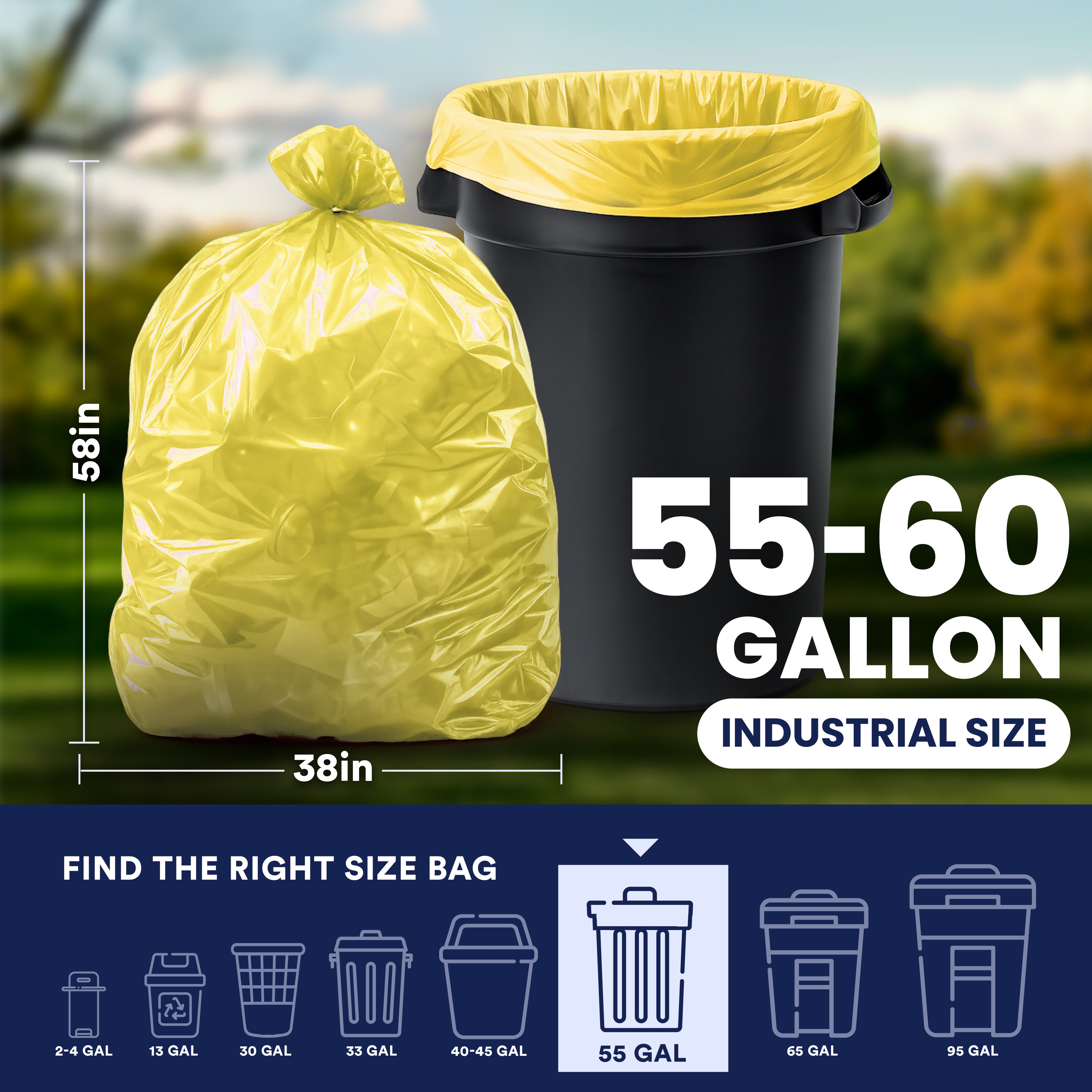 55-60 Gallon Trash Bags