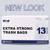 13 Gallon Extra Tall White Drawstring - Jr Pack - Plasticplace