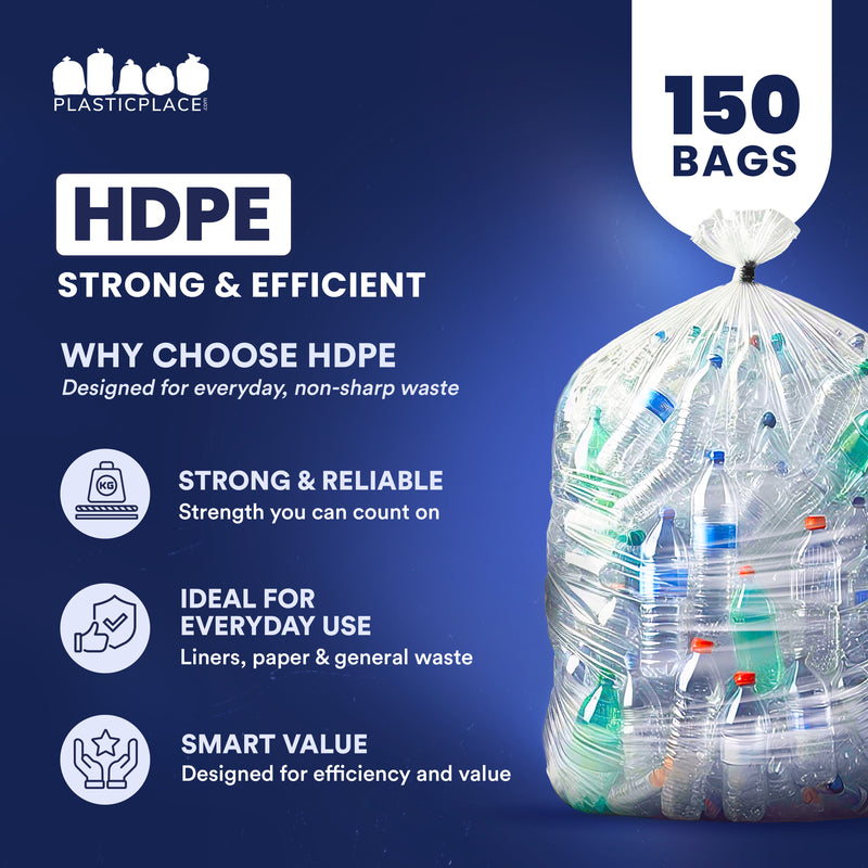 55-60 Gallon High Density Bags - 17 Micron - 150/Case