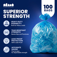 55 Gallon Recycling Bags - 1.5 Mil - 100/Case