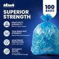 55-60 Gallon Recycling Bags - 1.2 Mil - 100/Case