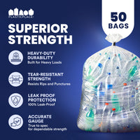 65 Gallon Trash Bags - 1.5 Mil - 50/Case