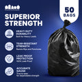 56 Gallon Glutton Trash Bags - 1.5 Mil - 50/Case