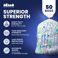 56 Gallon Glutton Trash Bags - 1.5 Mil - 50/Case