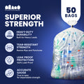 56 Gallon Glutton Trash Bags - 1.5 Mil - 50/Case