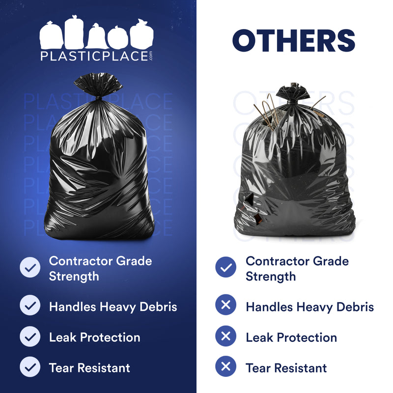 55-60 Gallon Contractor Bags - 4.0 Mil - 32/Case
