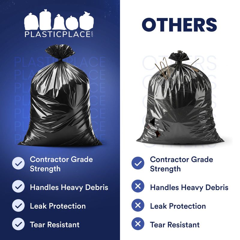 55-60 Gallon Contractor Bags - 6.0 Mil - 20/Case