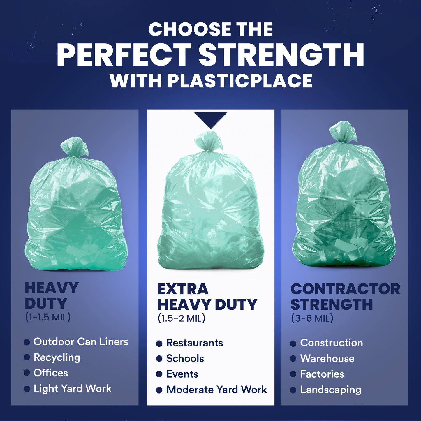 64 Gallon Toter Compatible Trash Bags - 1.5 Mil - 50/Case