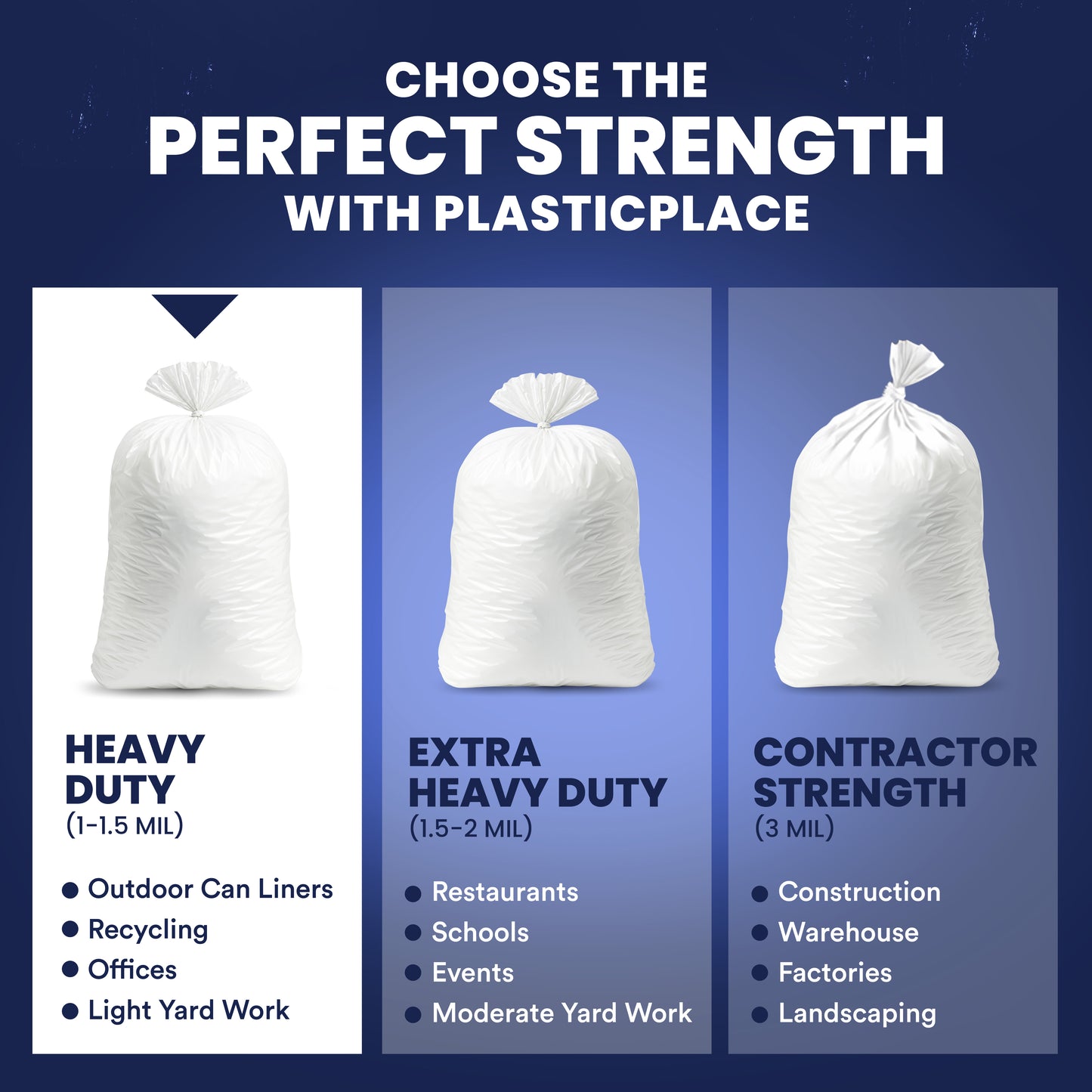 55-60 Gallon Trash Bags - 0.7 Mil - 100/Case