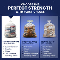 55-60 Gallon High Density Bags - 17 Micron - 150/Case