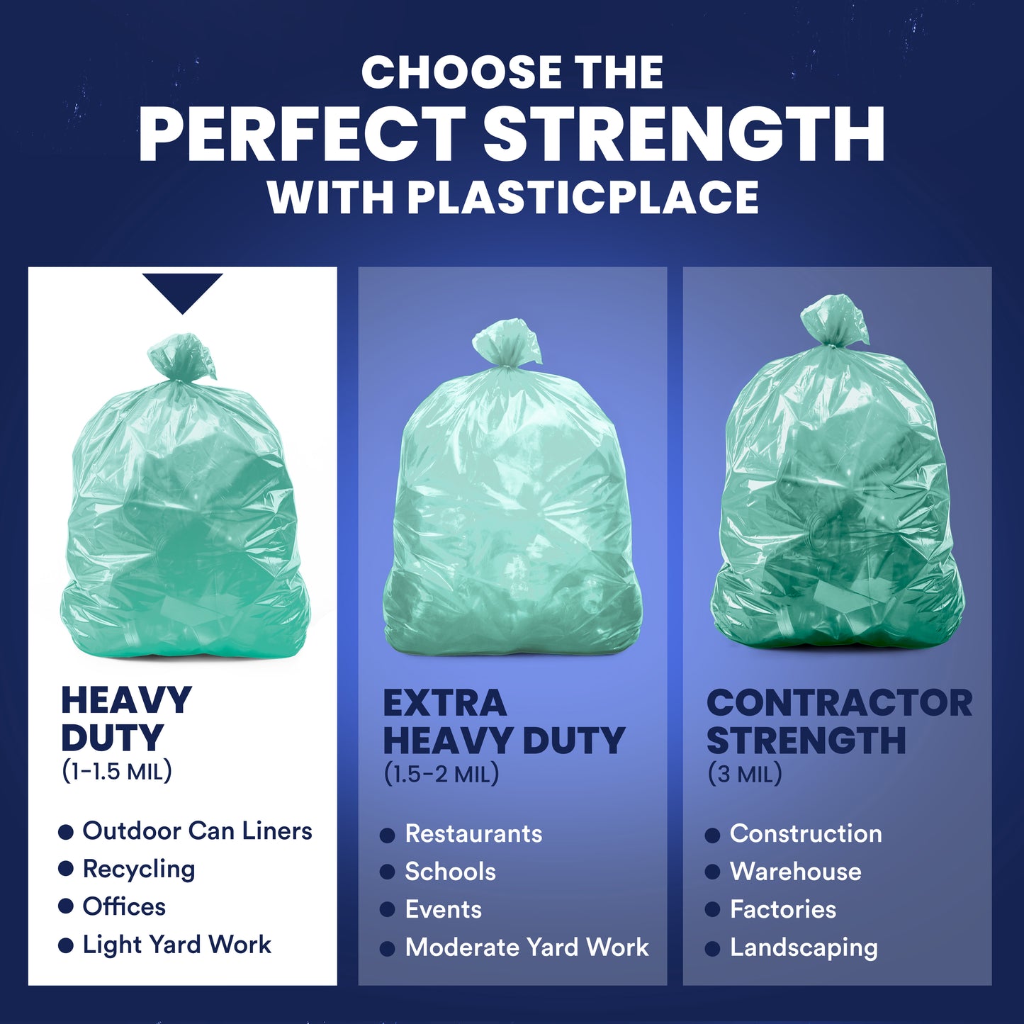 55-60 Gallon Trash Bags - 1.2 Mil - 50/Case