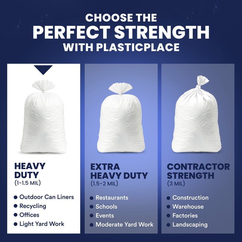 55-60 Gallon Trash Bags - 0.7 Mil - 100/Case