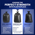 55-60 Gallon High Density Bags - 22 Micron - 100/Case