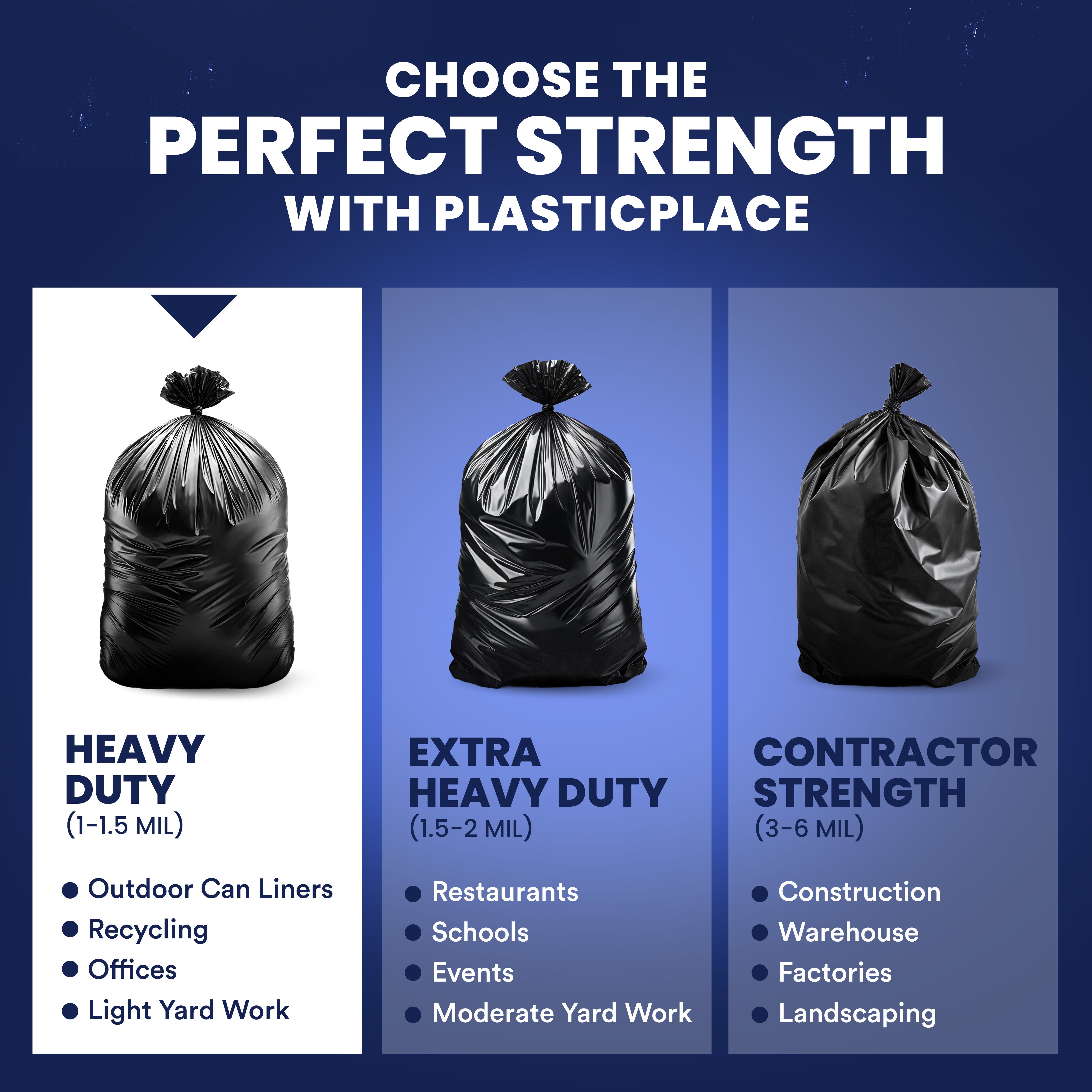 64 Gallon Toter® Compatible Trash Bags on Rolls - 1.2 Mil - 25/Case