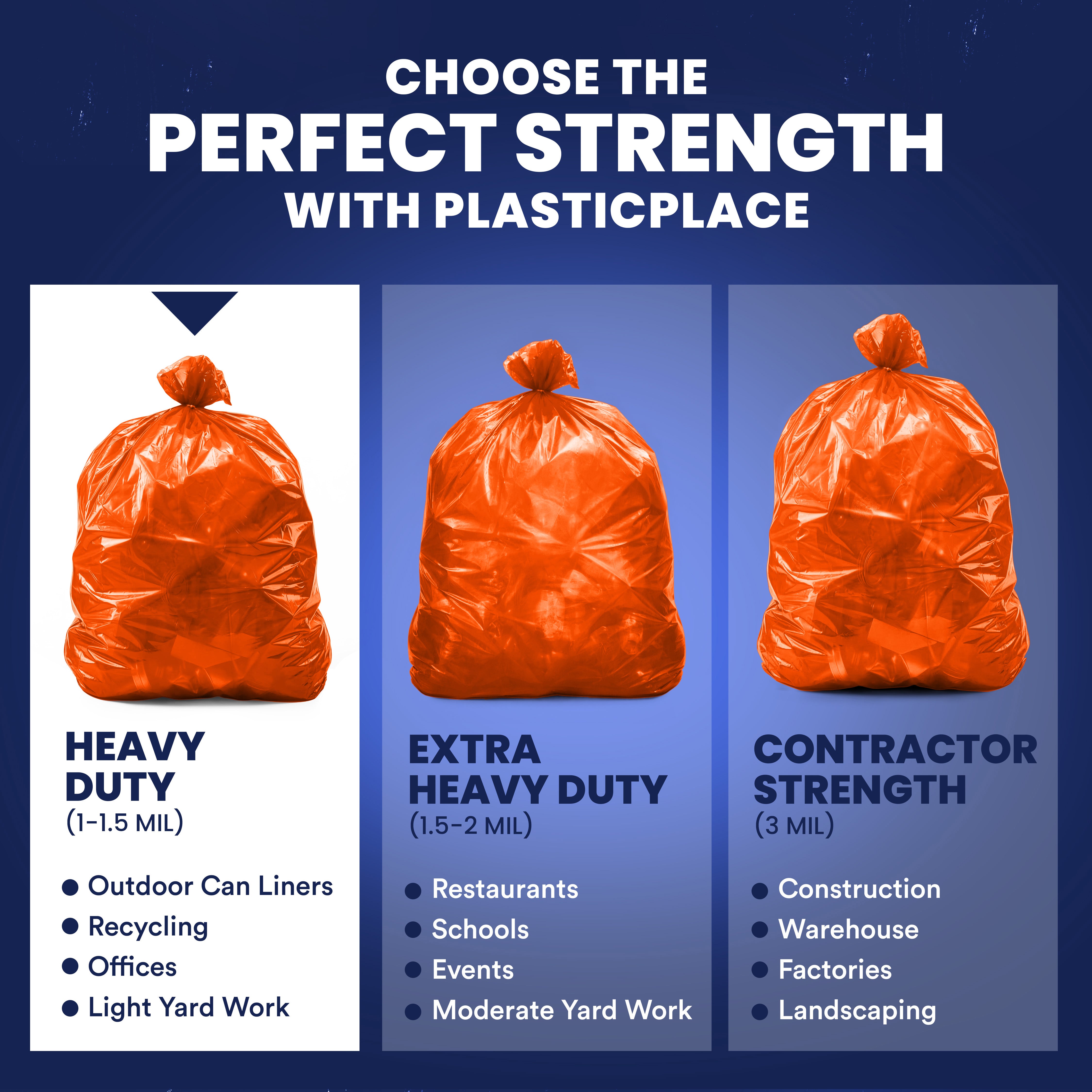 55-60 Gallon Trash Bags - 1.2 Mil - 50/Case