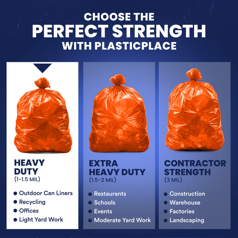55-60 Gallon Trash Bags - 1.2 Mil - 50/Case