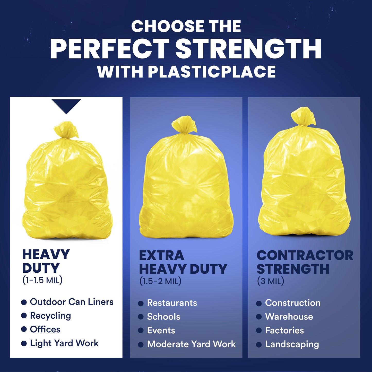 55-60 Gallon Trash Bags - 1.2 Mil - 50/Case