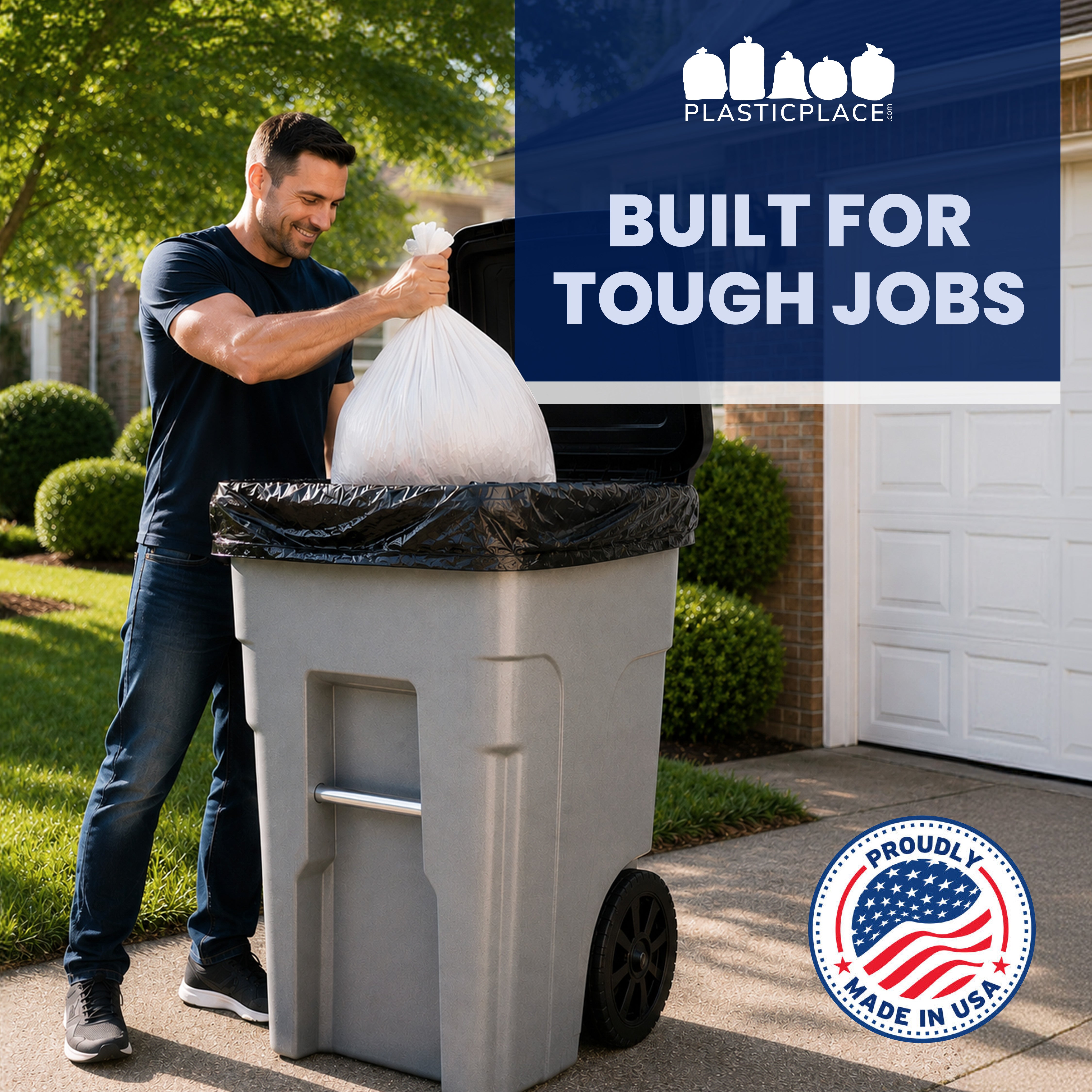 64 Gallon Toter® Compatible Trash Bags - 1.5 Mil - 50/Case