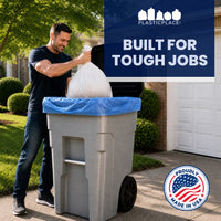64 Gallon Toter Compatible Recycling Bags - 1.5 Mil - 50/Case