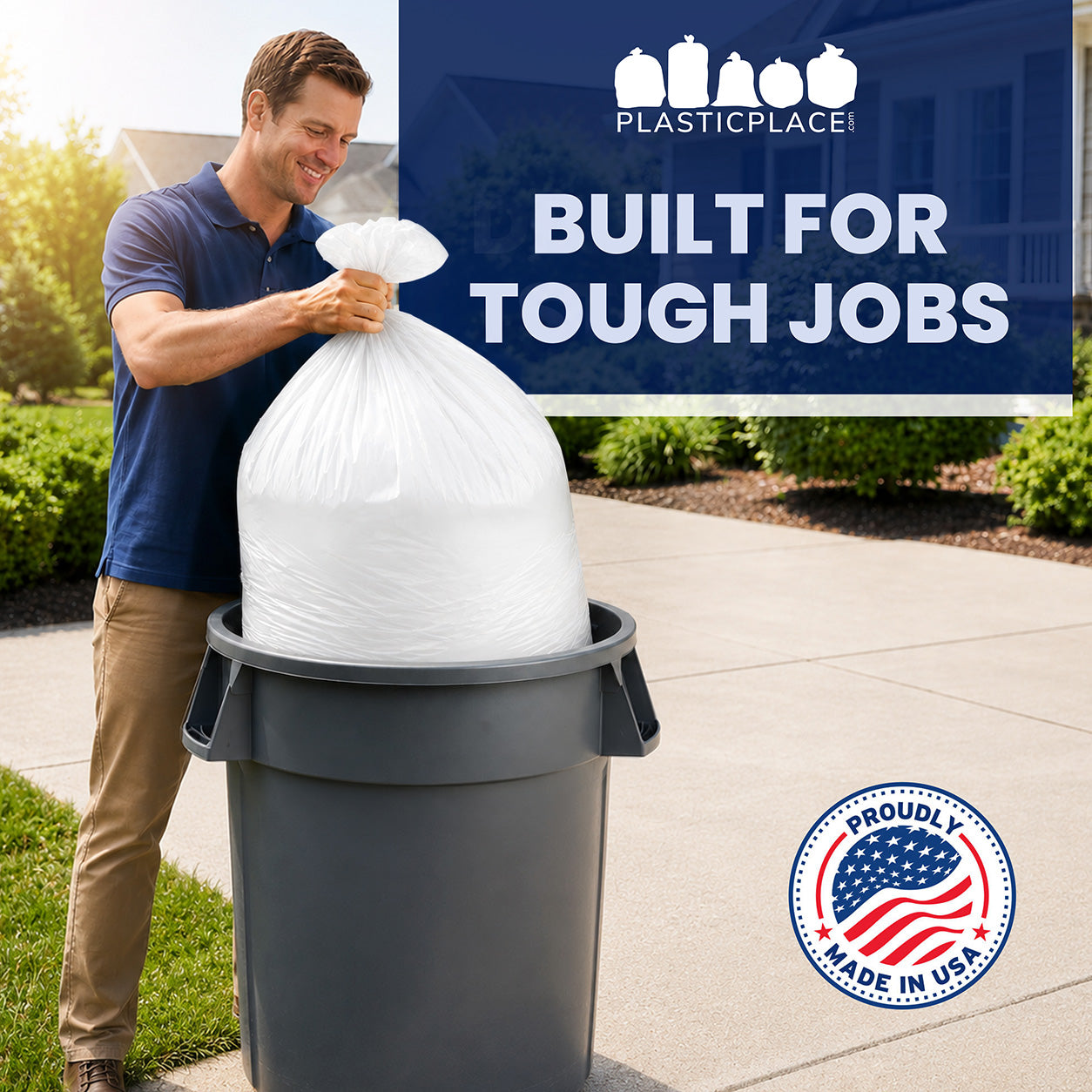 55-60 Gallon Trash Bags - 0.7 Mil - 100/Case