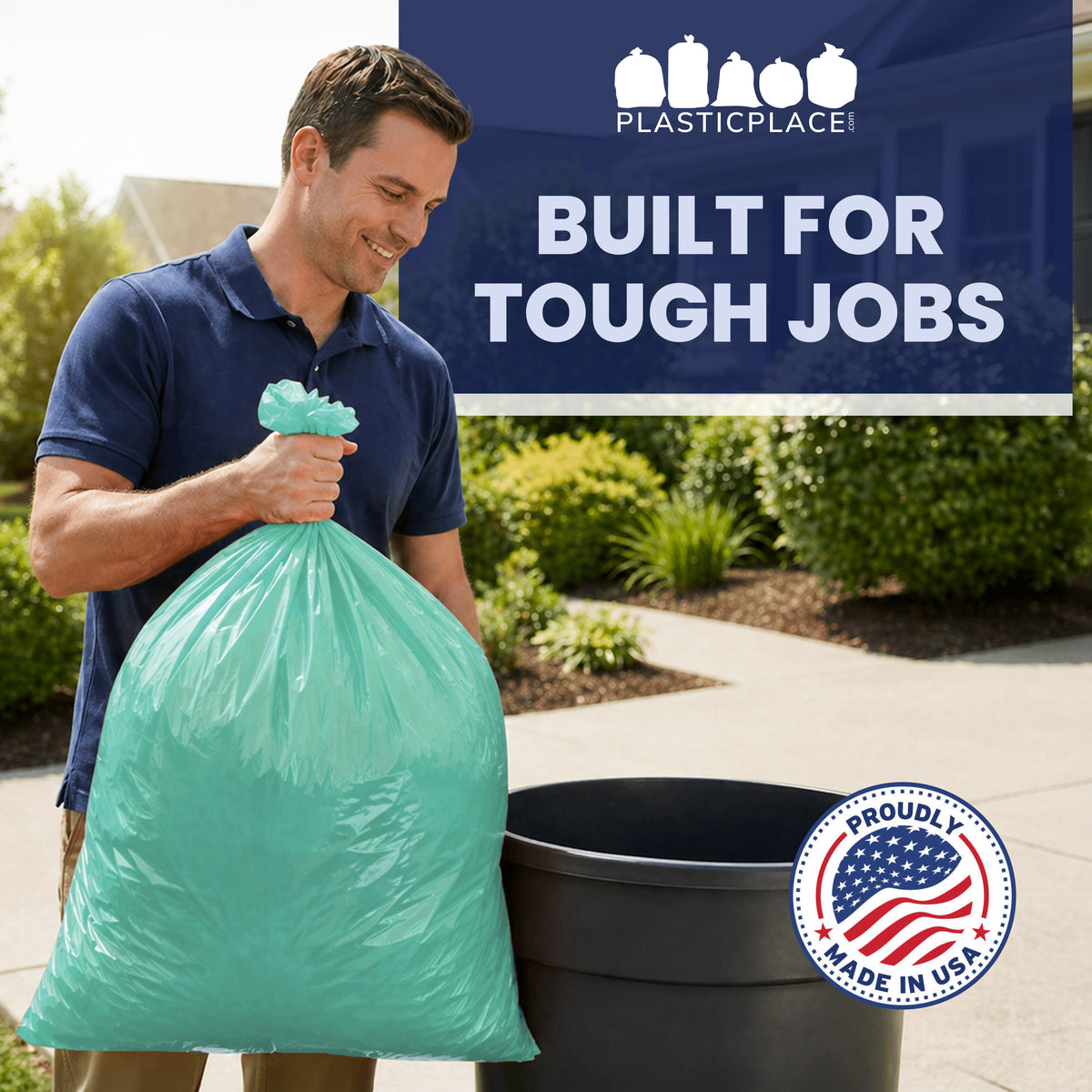 55-60 Gallon Trash Bags - 1.2 Mil - 50/Case