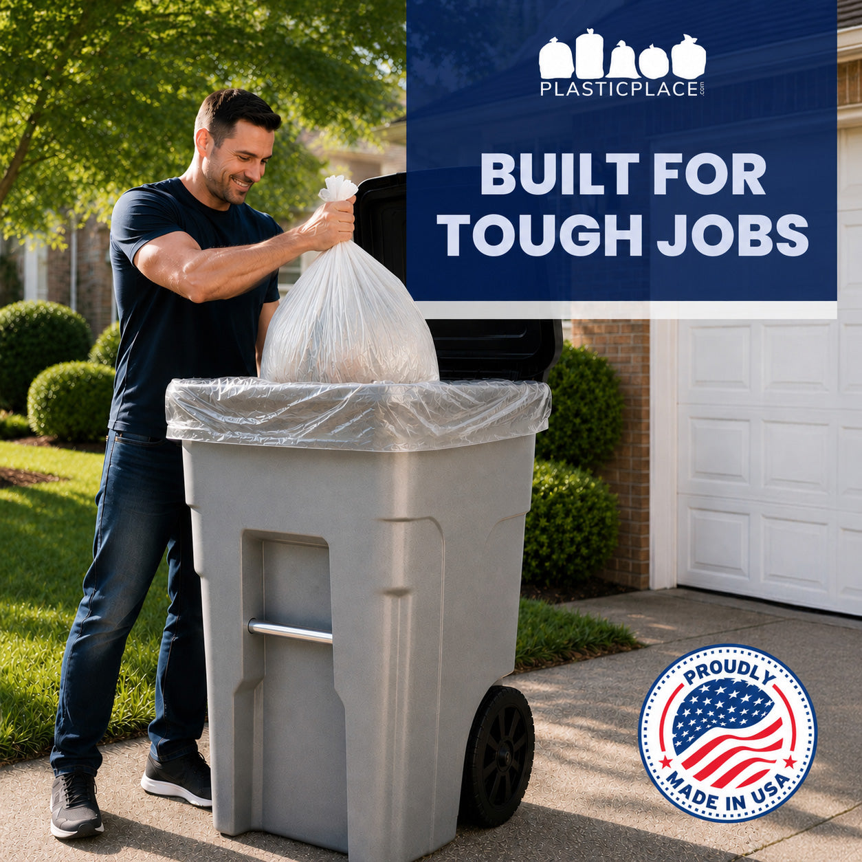 64 Gallon Toter® Compatible Trash Bags - 1.5 Mil - 50/Case