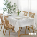 Pre-Cut Clear Plastic Disposable Tablecloth - Coreless Roll - 66x108"