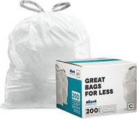 Plasticplace Code C - Simplehuman®* Compatible Trash Bags  - 2.6-3.2 Gallon - 200/Case
