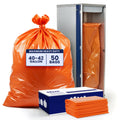 42 Gallon Contractor Trash Bags - 3.0 Mil - 50/Case - Orange