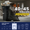 40-45 Gallon Contractor Bags - 3.0 Mil - 50/Case