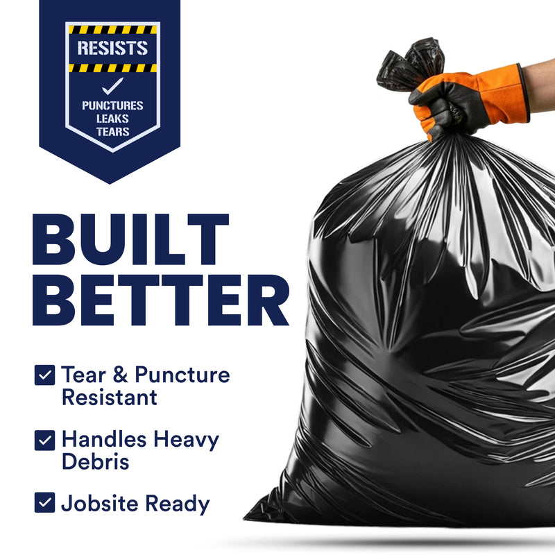 40-45 Gallon Contractor Bags - 3.0 Mil - 50/Case