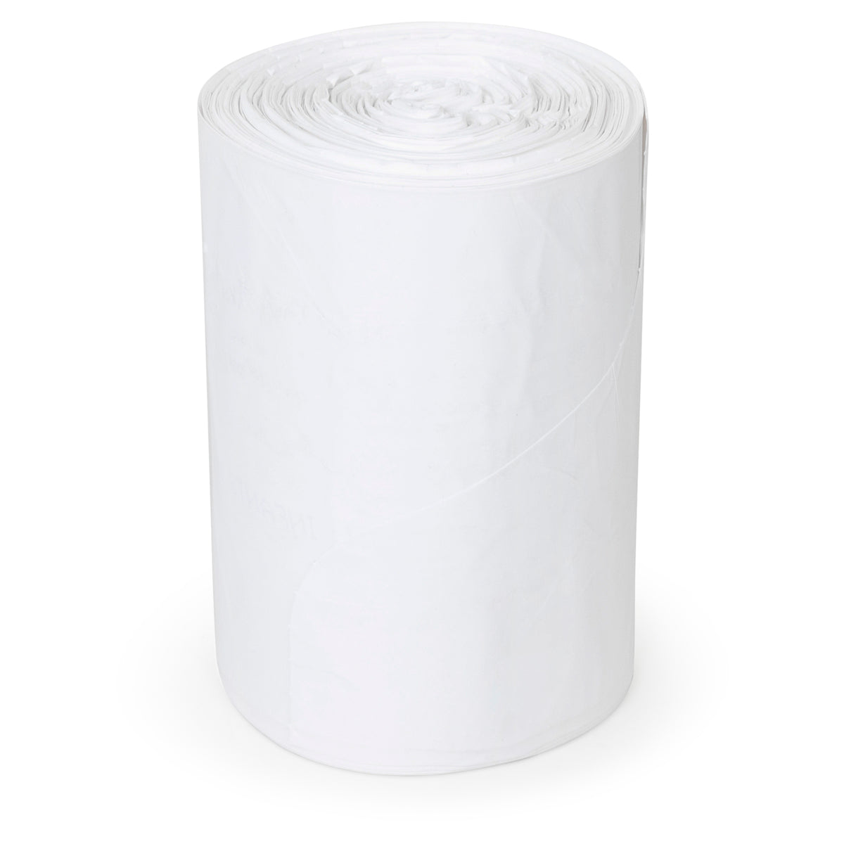 8–10 Gallon  Trash Bags with Flap Closure, 0.55 Mil, White - 600 Count Bulk Pack