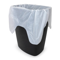 8–10 Gallon  Trash Bags with Flap Closure, 0.55 Mil, White - 600 Count Bulk Pack