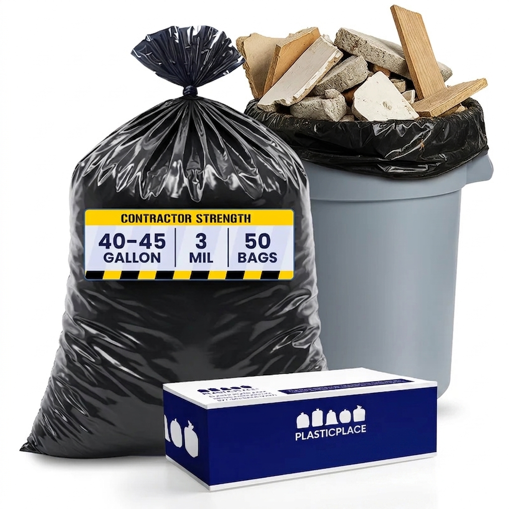 42 Gallon Contractor Bags - 3.0 Mil - 50/Case