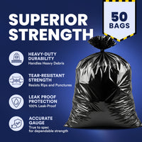 42 Gallon Contractor Bags - 3.0 Mil - 50/Case