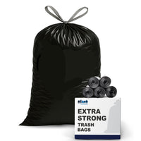 13 Gallon Extra Tall Black Drawstring Trash Bags, 1.2 Mil - 300 Count Bulk Pack