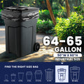 64 Gallon Toter® Compatible Trash Bags - 3.0 Mil - 25/Case