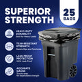 64 Gallon Toter® Compatible Trash Bags - 3.0 Mil - 25/Case