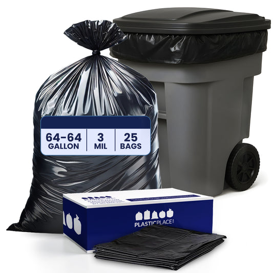 64 Gallon Toter® Compatible Trash Bags - 3.0 Mil - 25/Case