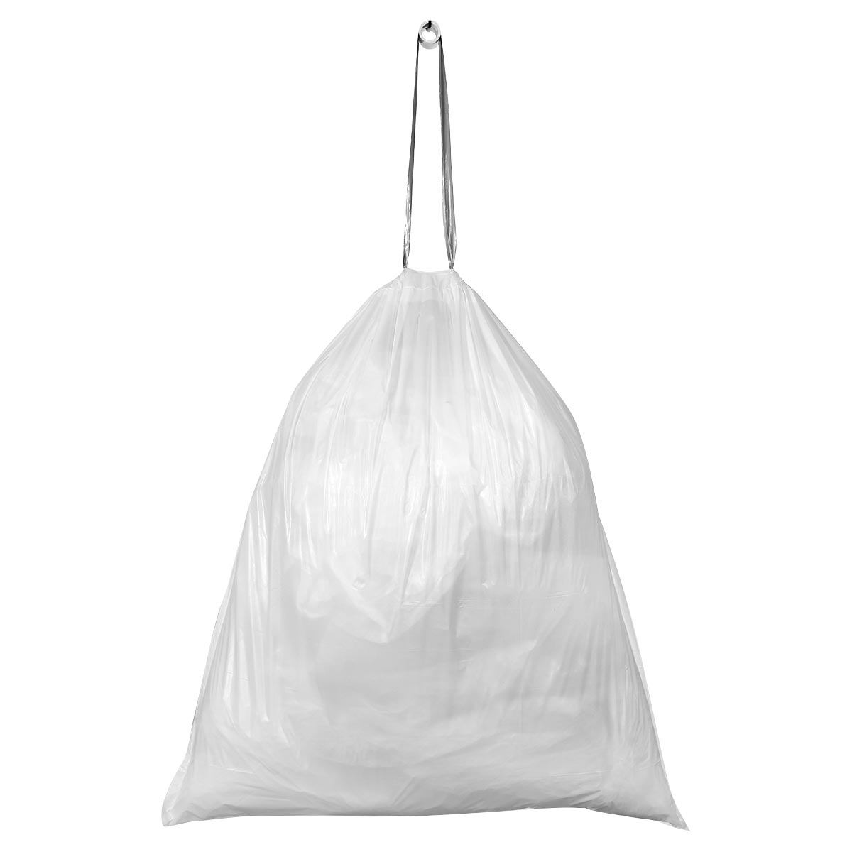 Plasticplace 16 Gallon Trash Bags│ Compatible with Brabantia Bo Step on Trash Can│ Code M Size│ White│ 1.2 Mil│ 27.5" x 32" (40 Count)