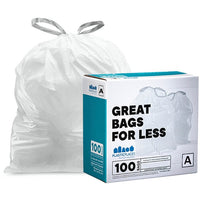 Plasticplace Code A - Simplehuman®* Compatible Trash Bags - 1.2 Gallon - 100/Case