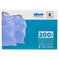 Plasticplace Code K - Simplehuman®* Compatible Blue Trash Bags - 10 Gallon - 200/Case