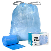 Plasticplace Code K - Simplehuman® Compatible Blue Trash Bags - 10 Gallon, 1.2 Mil - 300 Count Bulk Pack