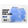 Simplehuman®* Compatible Blue Trash Bags - Code K - 10 Gallon - 50/Case