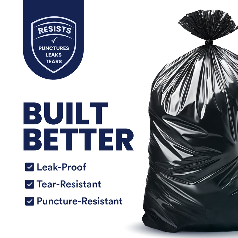 40-45 Gallon Trash Bags - 2.3 Mil - 50/Case - Black